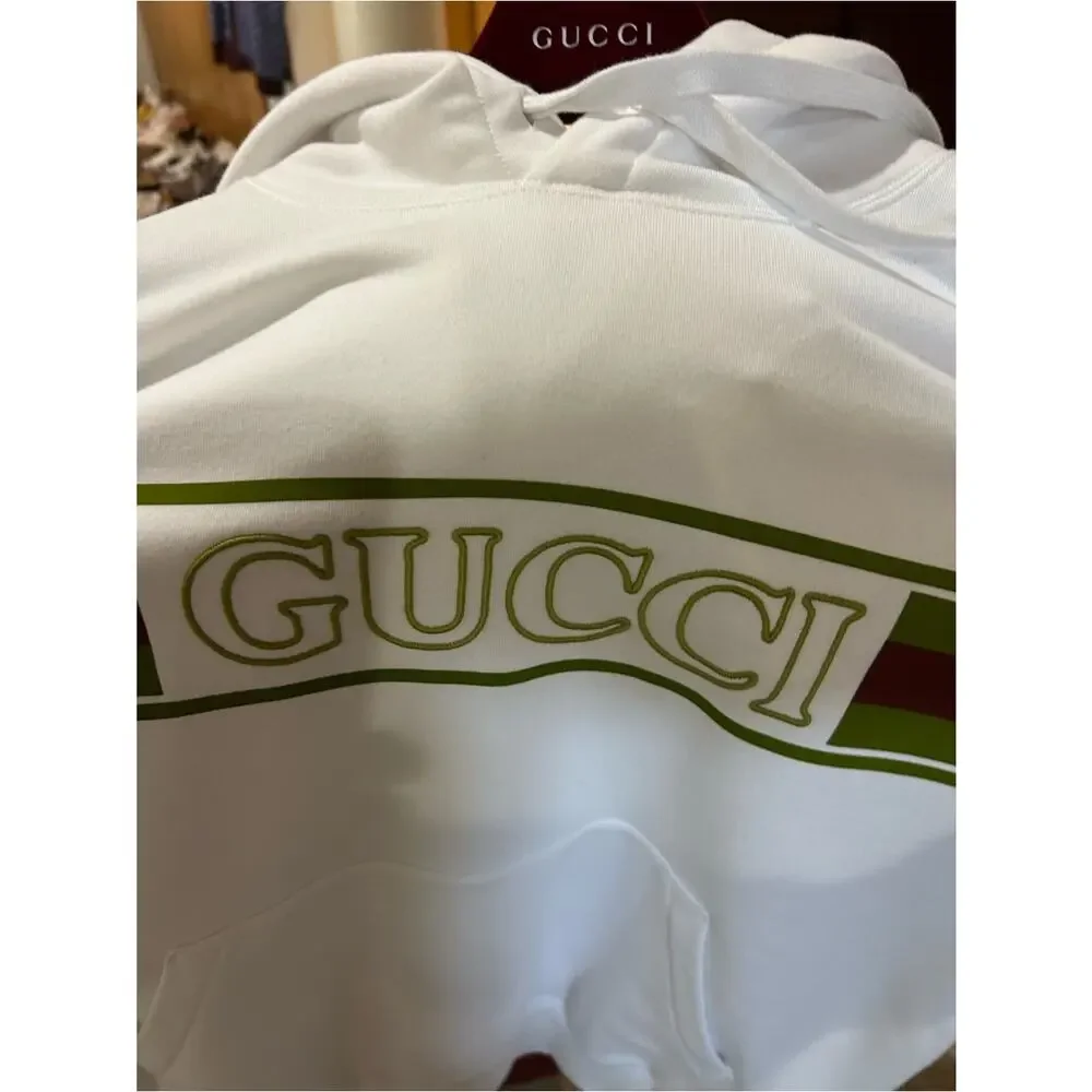 Men's Gucci, embroidered cotton hoodie, size XXL made in Italy
